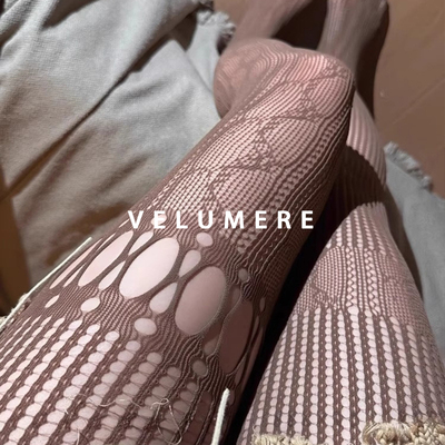 雾岛「相似若梦」薄款缕空复古竖纹网袜甜酷辣妹y2k渔网袜