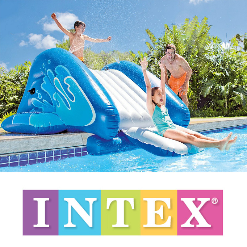 INTEX58849儿童岸边充气滑梯户外戏水玩耍充气滑梯亲子孩子游泳