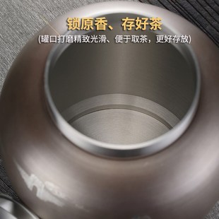 大号锡罐密封茶叶罐99纯锡储茶罐金属茶K仓保鲜罐家用大容量醒茶