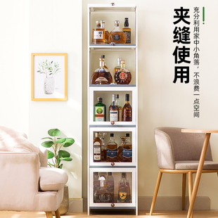 靠墙客厅实木置物架家 酒柜展示柜现代简约餐边柜网红小B酒架欧式