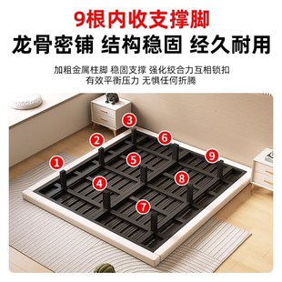 铁床双人床家用铁床单人床无x床头榻榻米铁架床铁艺床主卧悬浮床