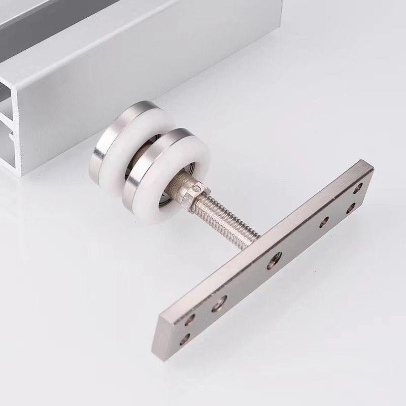 万向折叠门吊轮吊轨屏风滑轨移门隔断推拉门O轨道滑轮全套配件滑