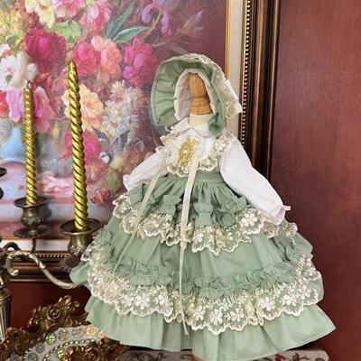 【Xmya】bjd娃衣 四六分裙子巨婴洋装大六分小布沙龙洛丽塔绿色