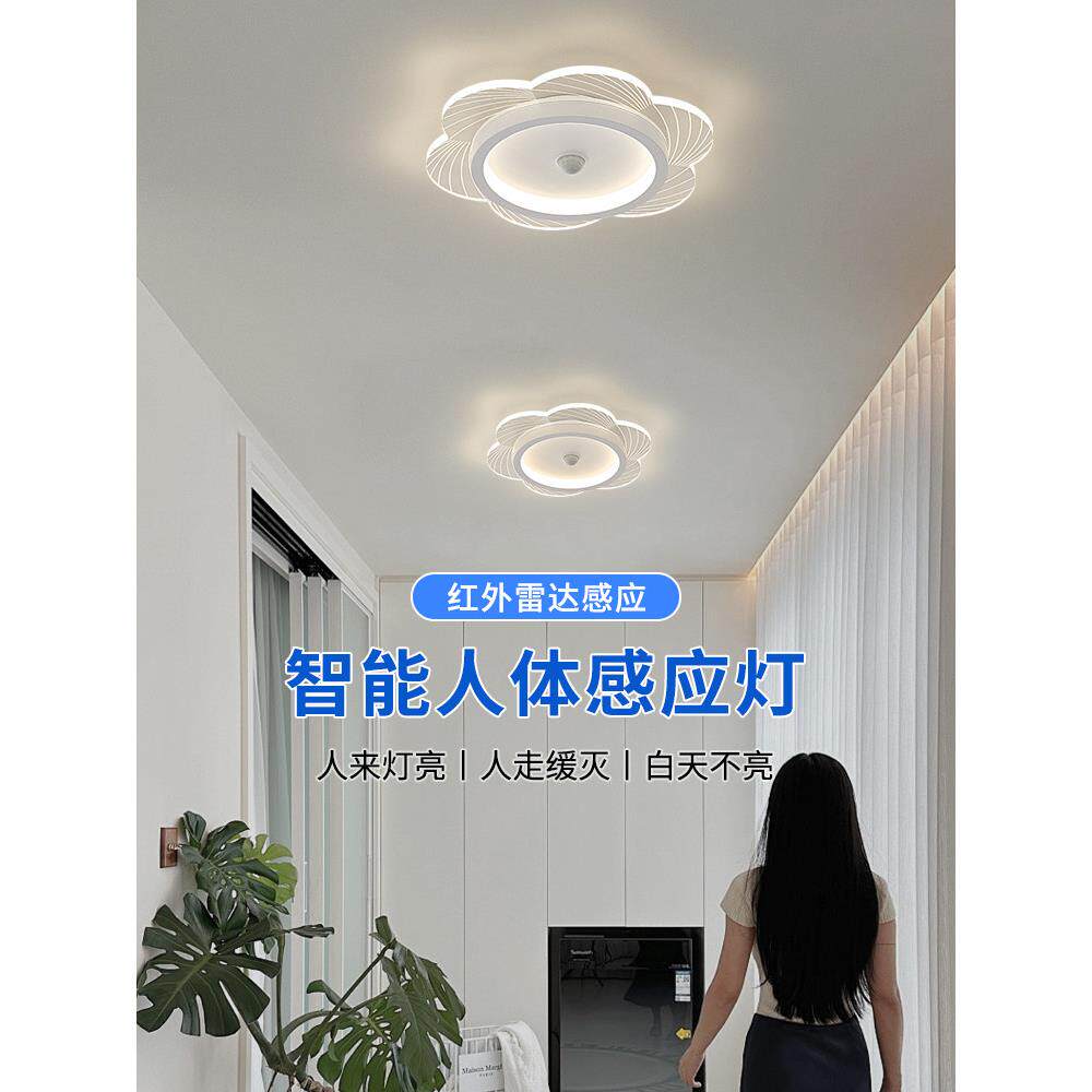 2024年新款雷达人体感应过道灯走廊灯现代简约入户玄关阳台led灯