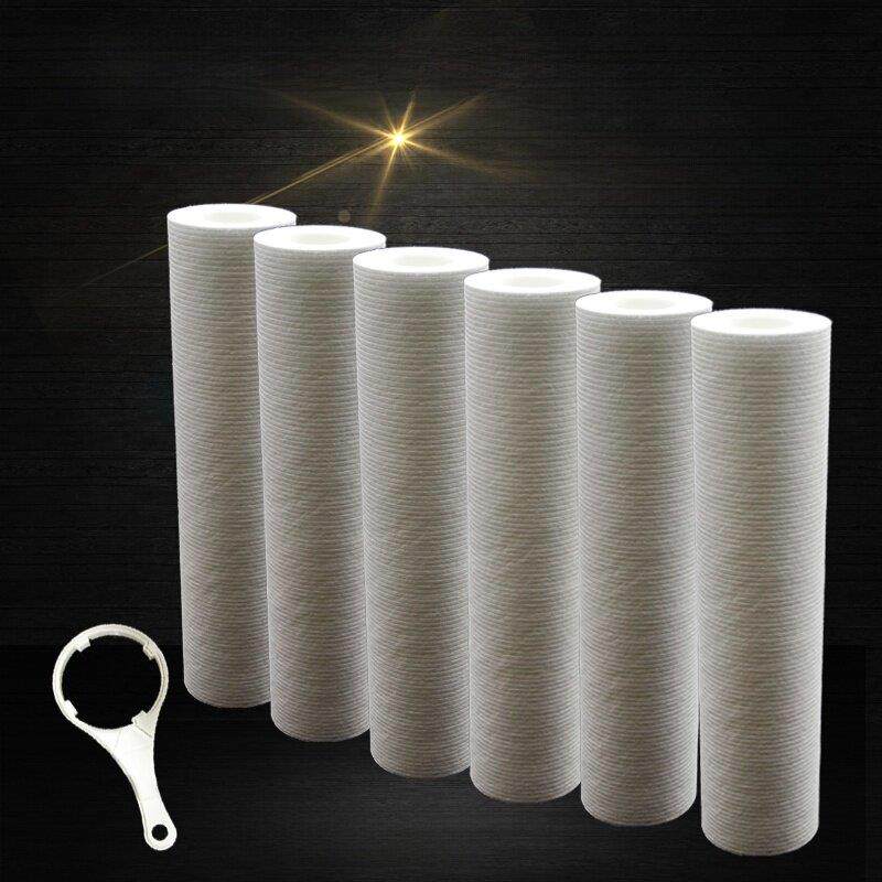 包邮家用净水器10寸压纹PP棉滤芯纯水机前置过滤器通用配件送扳手