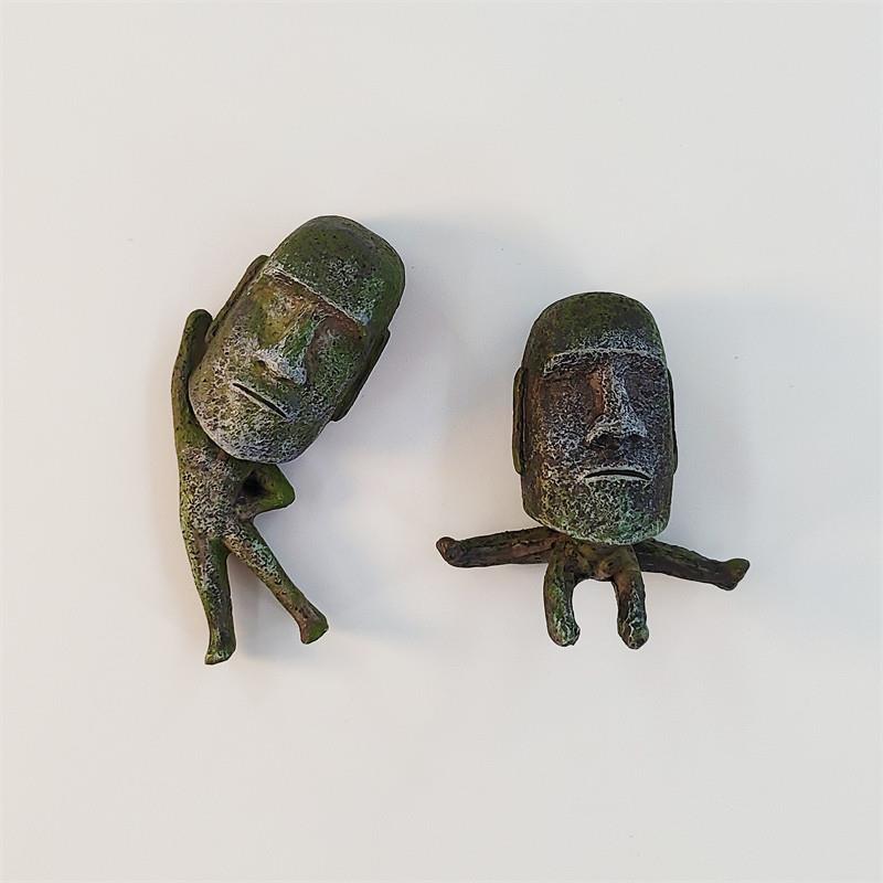 智利复活节岛旅游纪念工艺品创意立体瑜伽石像家居装饰磁性冰箱贴