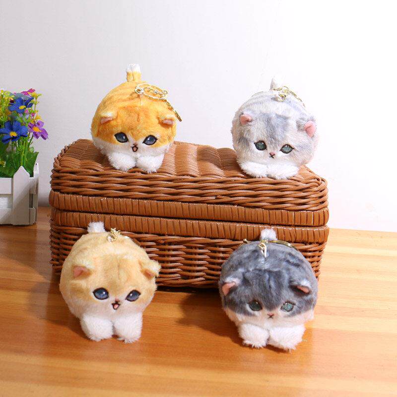 可爱毛绒趴姿小猫猫玩具玩偶挂件钥匙扣女迷你卡通书包小挂饰儿童