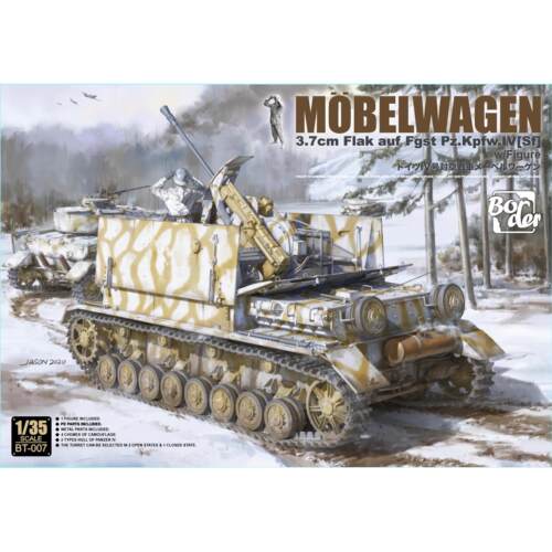现货秒发 边境 BT007 1/35 家具马车Flak 3.7cm 防空炮