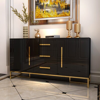 丽蒙保餐边柜现代客厅厨房储物柜高柜家用茶水柜玄关柜简约