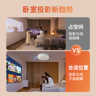 达伦阿拉丁神灯投影仪吸顶灯一体家用手机投屏智能家居卧室投影机