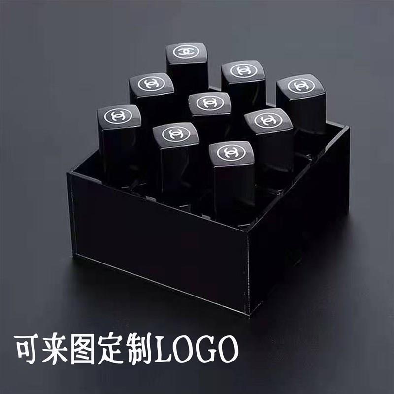 亮面黑色化妆品收纳盒化妆筒刷整理口红示