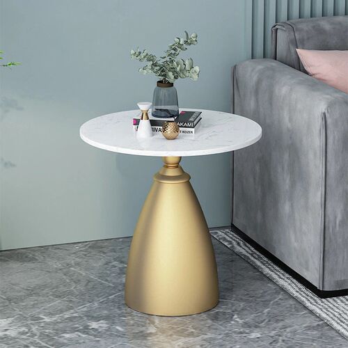 边几小圆桌边桌现代沙发大理石小茶几床头柜边几简约岩板角几