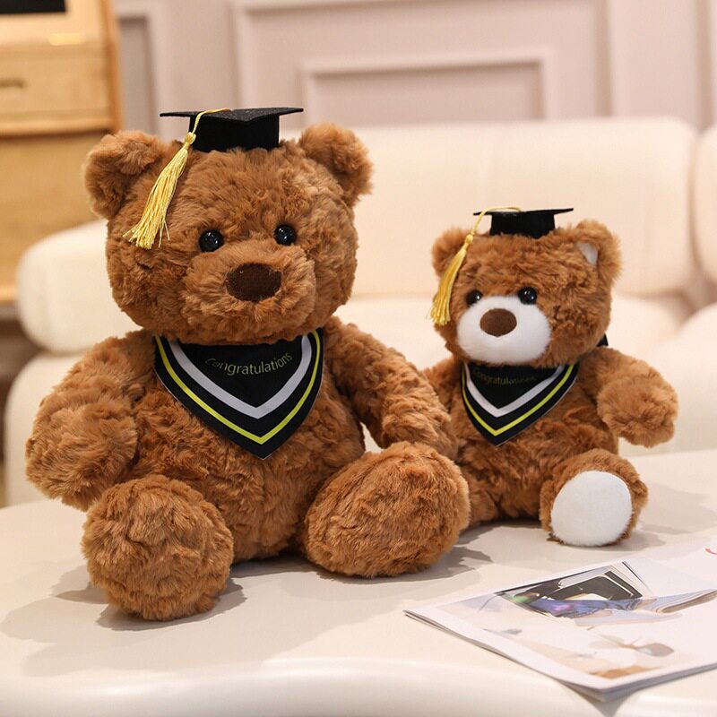 博士服泰迪熊公仔玩偶小号坐姿毛绒玩具小熊男孩女孩学生毕业礼物