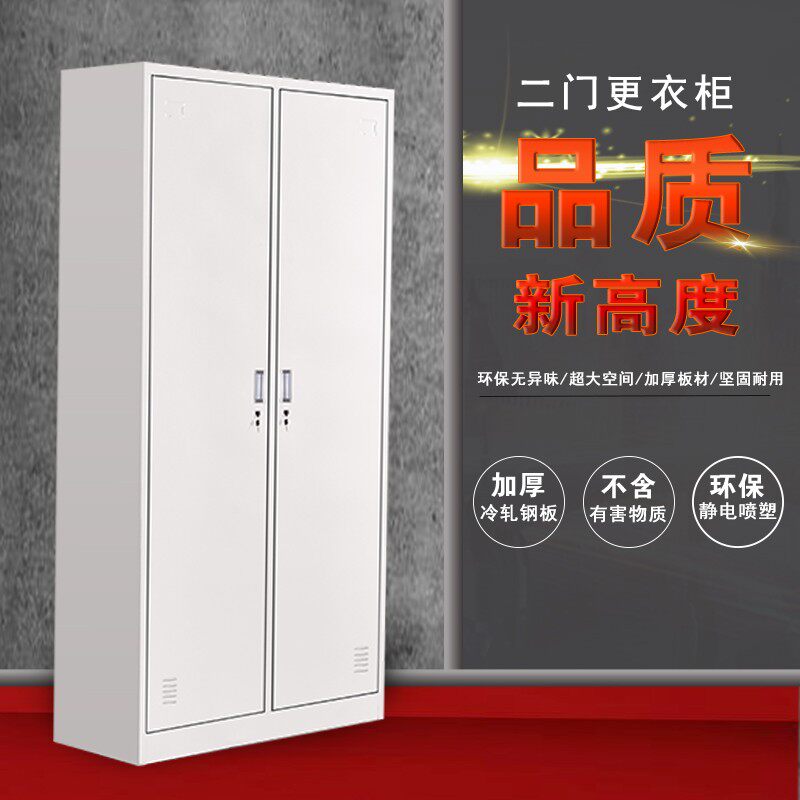 二门双门更衣柜员工柜铁职工两门柜锁存包柜鞋柜多门柜
