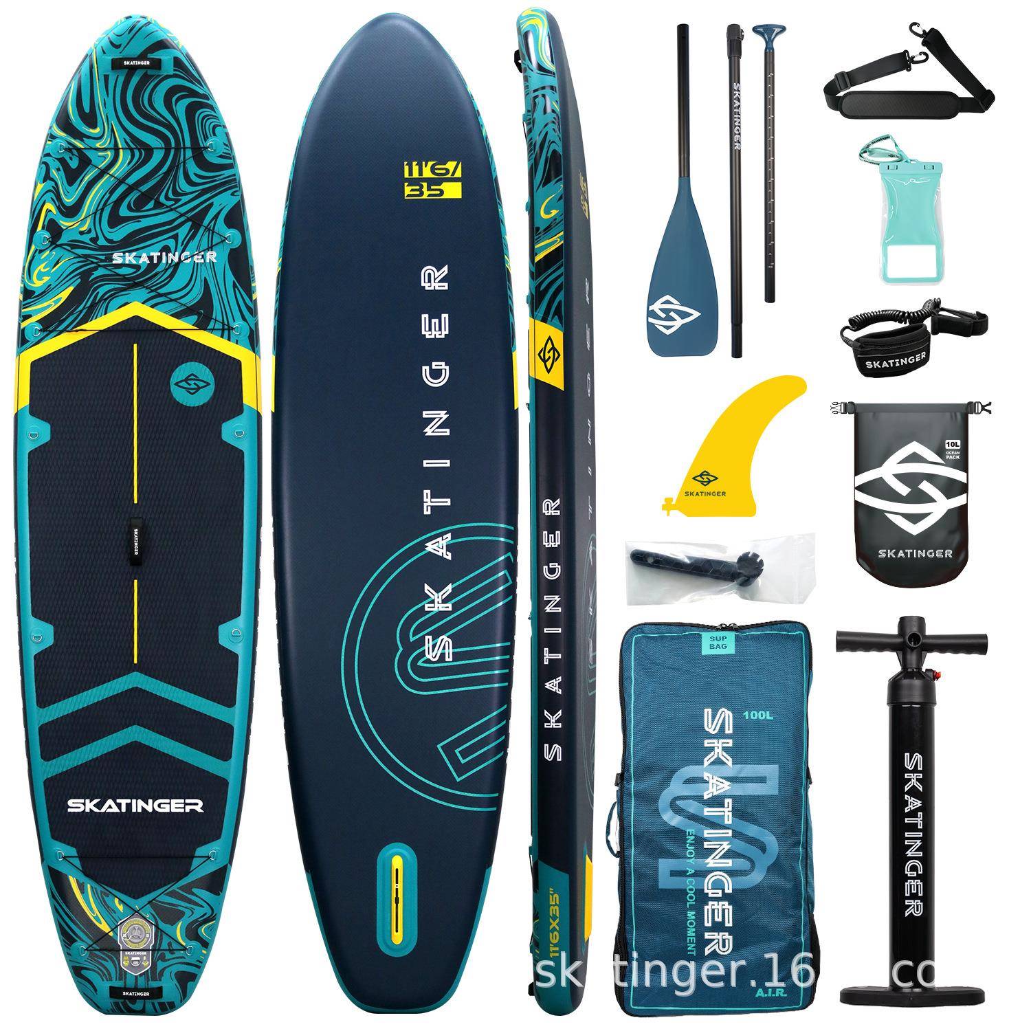 新款浆板充气冲浪板专业SUP滑水桨板划水板工厂直销