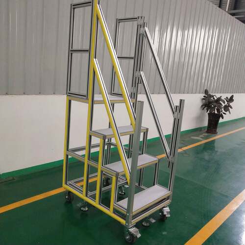 成都工业铝型材一梯凳二梯凳三梯凳四梯机背参观工作梯生产厂家