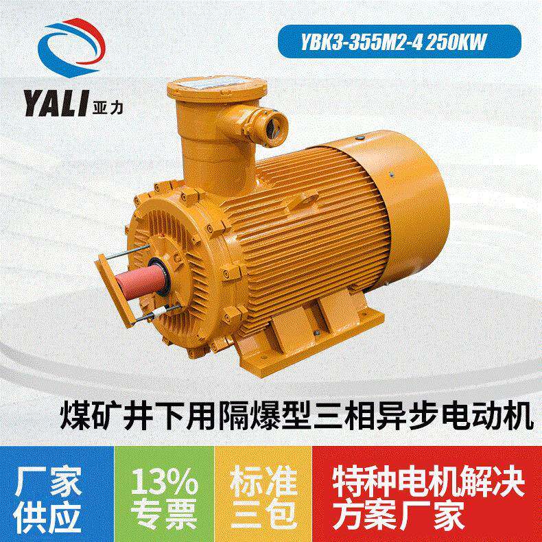 供应防爆电机 YB3-355M2-4 250W三相异步电动机煤矿隔爆型电机