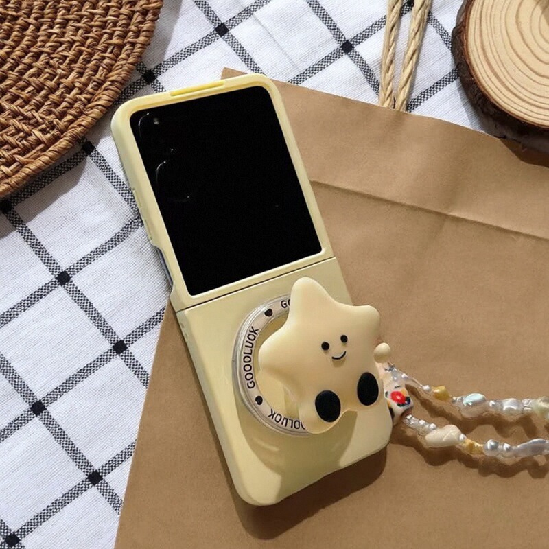 适用小米mix2手机壳PuraX华为P50Pocket折叠壳OPPO FindN3摩托罗拉razr60星星带磁吸支架5三星Zflip7保护套