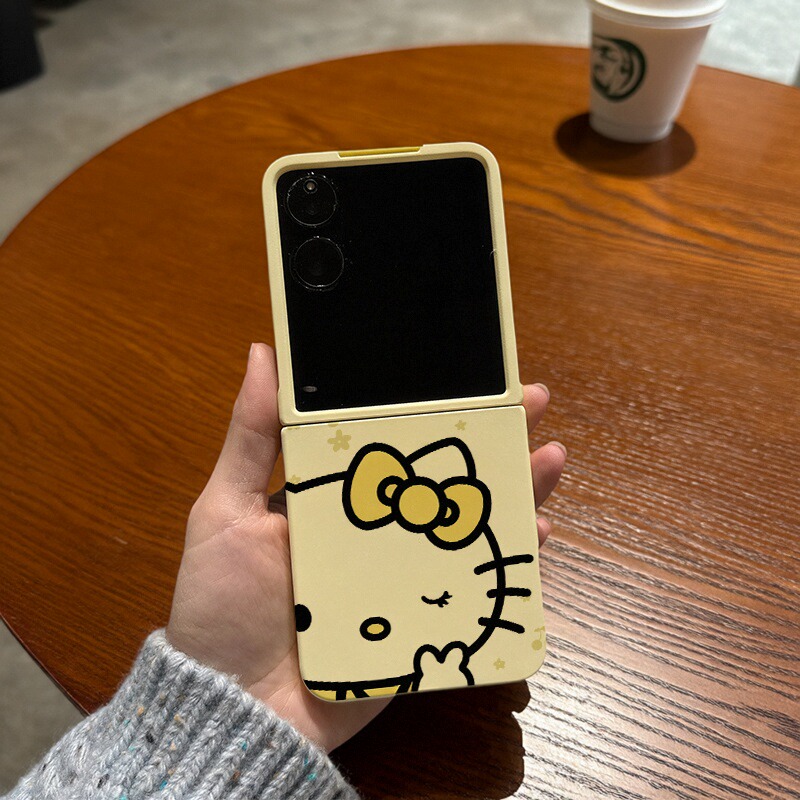 适用小米mix2手机壳PuraX华为P50Pocket小2折叠壳OPPOFindN3摩托罗拉razr60新款三星Zflip7保护套6卡通结凯蒂