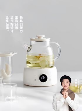 olayks立时全玻璃养生壶家用多功能办公室小型纯玻璃恒温煮茶烧水
