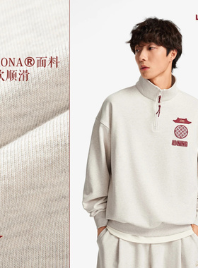 LiNing李宁 运动生活系列 立领刺绣字母时尚卫衣 男款 AWDW463