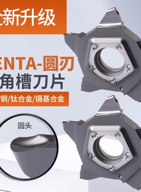 数控切槽切断五角霸王刀片圆弧PENTA24PN圆头圆刃球头不锈钢