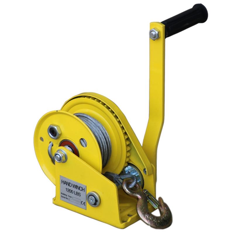2600磅手动绞盘手摇卷扬机带自锁刹车手摇绞车厂家跨境