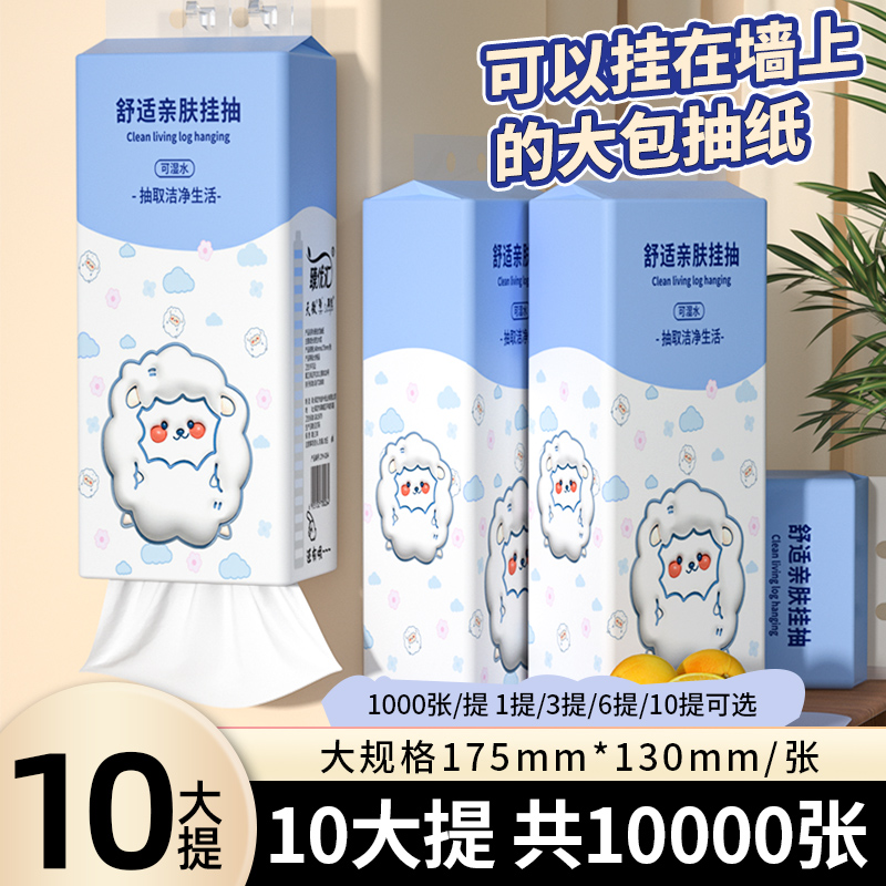 10000张10提悬挂式抽纸整箱纸抽
