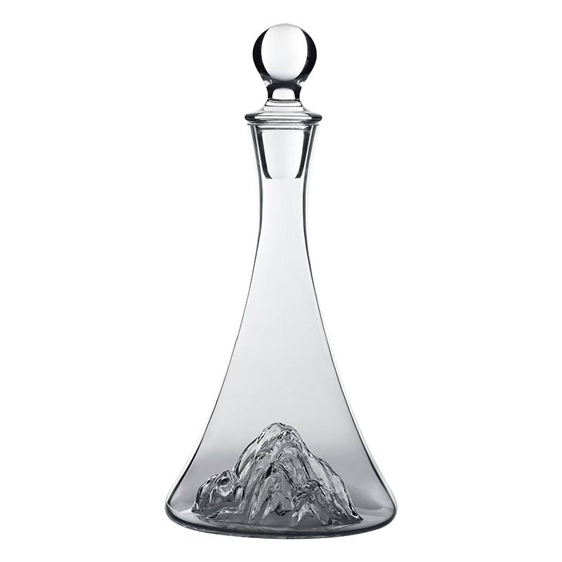 瑞典创意冰山瀑布醒酒器无u铅水晶红酒杯家用高脚杯葡萄酒杯酒具