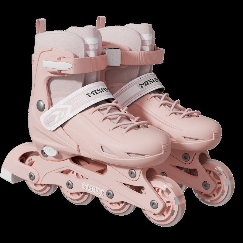 溜冰鞋儿童全套装旱冰滑冰鞋男童女童H轮滑鞋女孩直排轮初学者可