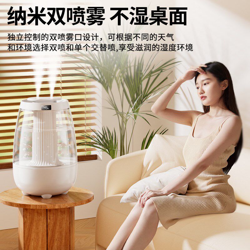 加湿器小型2025新款家用静音o卧室孕妇婴儿净化办公室桌面空气香