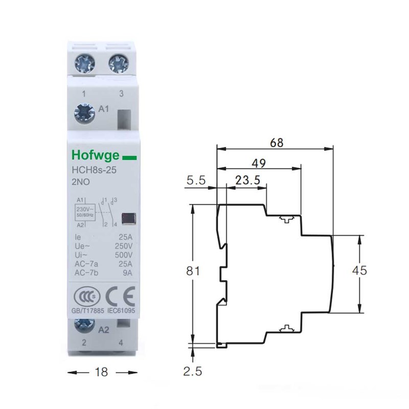 直流接触器 万界 HCH8s系列 20A 25zA 40A 63A 100A DC12V DC24V