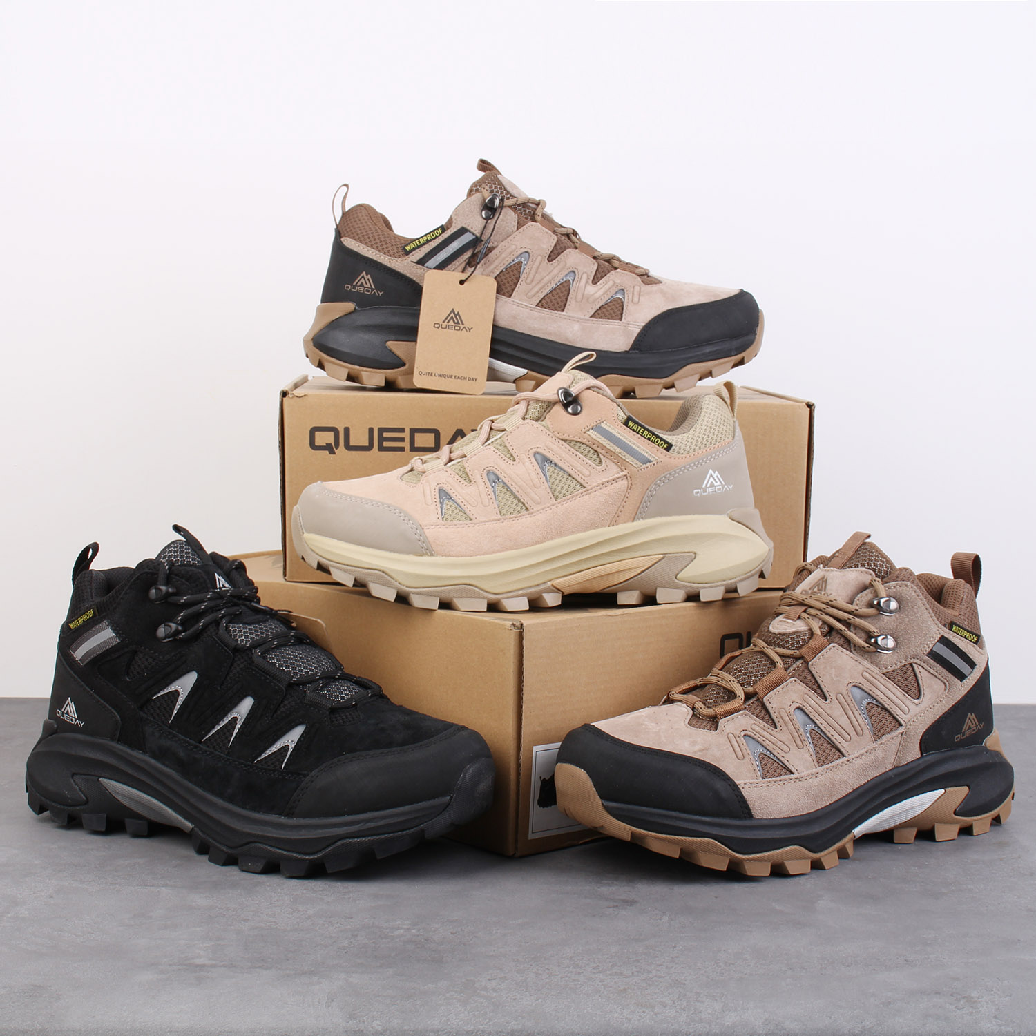 出口欧洲冬季男女款头层皮全防水户外徒步鞋鞋防滑耐磨真皮登山鞋