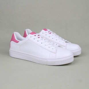 外贸出口单女士荔枝纹超纤休闲板鞋 防滑耐磨轻便小白鞋