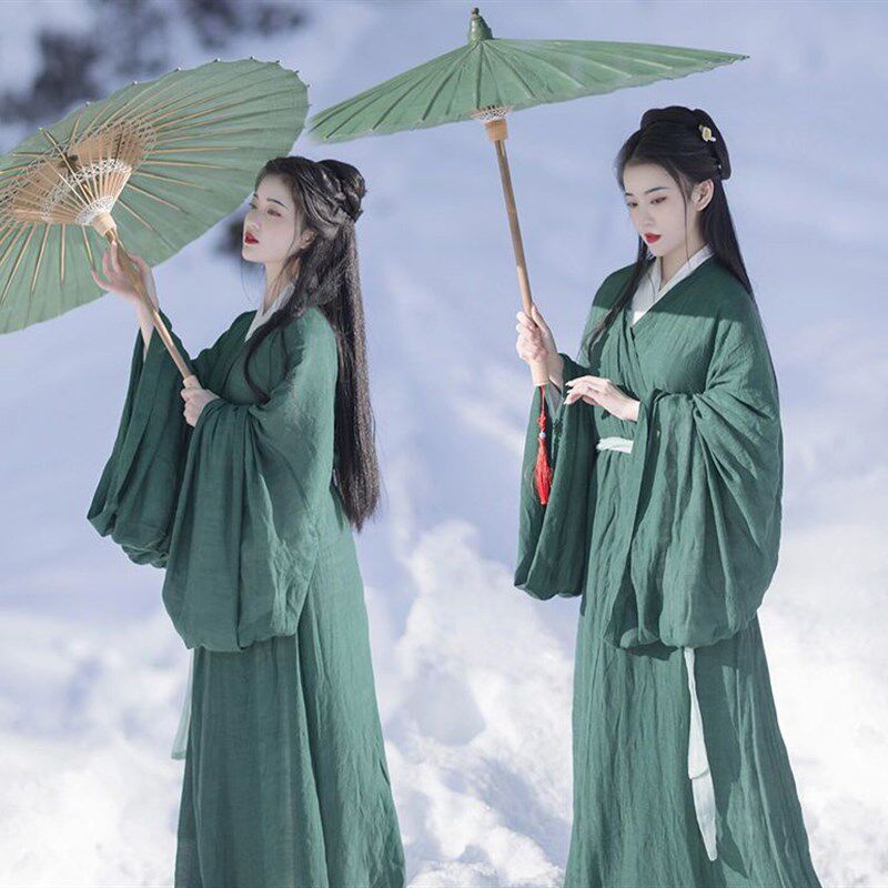 春季新款汉服拍照道具伞魏晋风写真摄影古风舞蹈装饰绢布遮阳伞