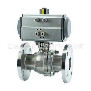不锈钢气动球阀Q641F-16P不锈钢气动硅胶体法兰球阀