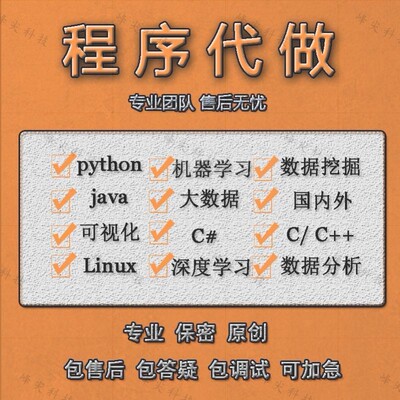 Python代编程java计算机程序设计c代码编写qt开发c#系统定制代做