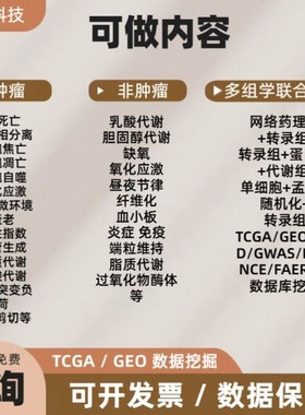 生信分析TCGA GEO数据挖掘 go kegg 富集分析 WGCNA预后模型诊断