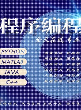 Python数据分析R语言机器学习代码编写MATLAB程序代编程Java帮做c