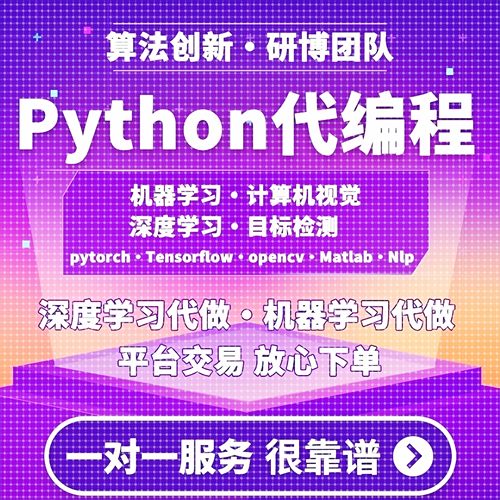 python代编程深度学习代做代码指导调试算法改进模型创新程序跑通