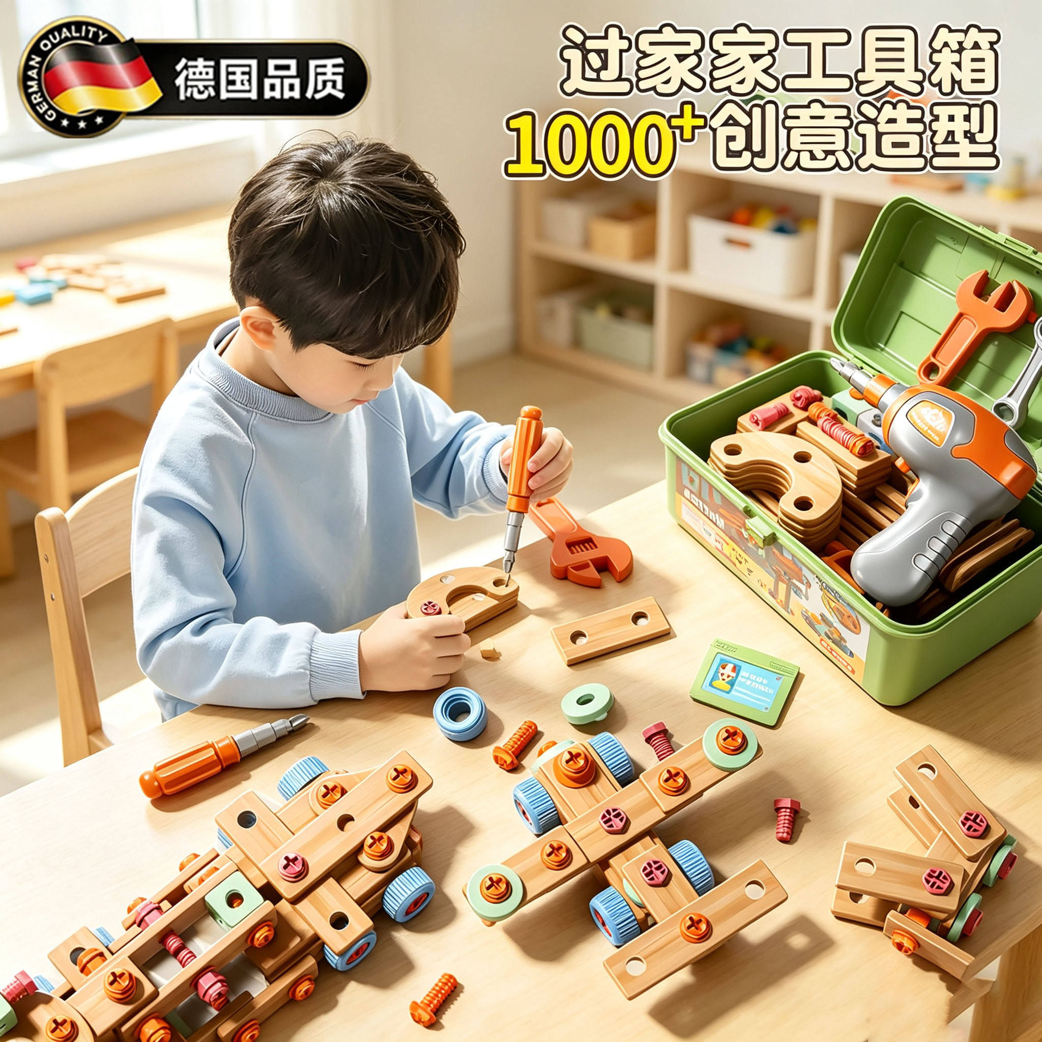 德国拧螺丝玩具儿童修理工具箱男