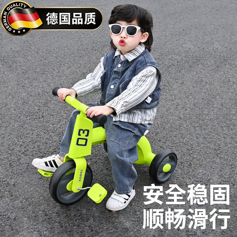 德国儿童三轮车幼儿推车灯光音乐