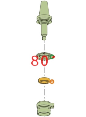 锥柄固定螺母/垫片AN02 AW02 角轴固定螺母FBN-12MST角度头配件现