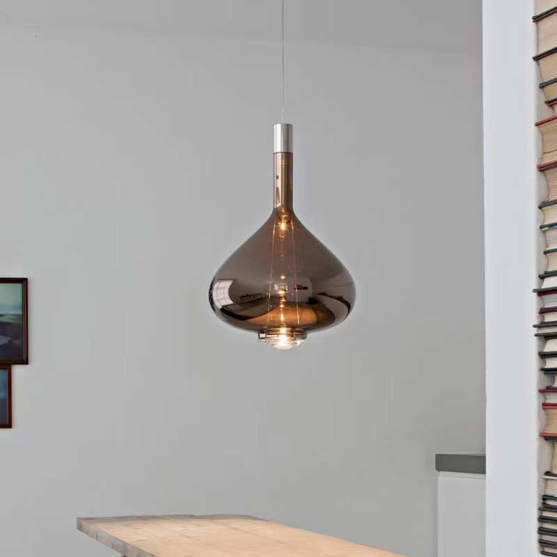 北欧简约餐厅咖啡厅样板间设计师创意个性后现代简约床头玻璃吊灯