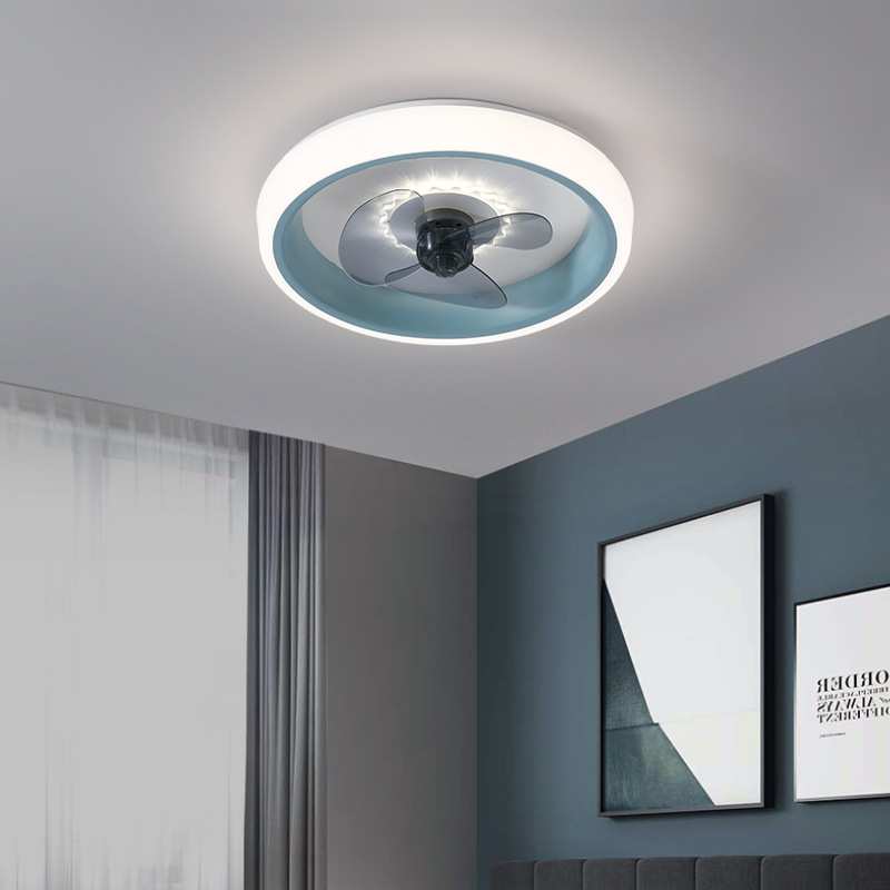 卧室摇头风扇灯2024新款简约客厅餐厅儿童吸顶家用电扇吊扇灯北欧