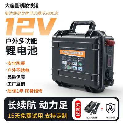 磷酸铁锂12v24v48v船用推进器橡皮艇户外船用150ah磷酸铁锂电池