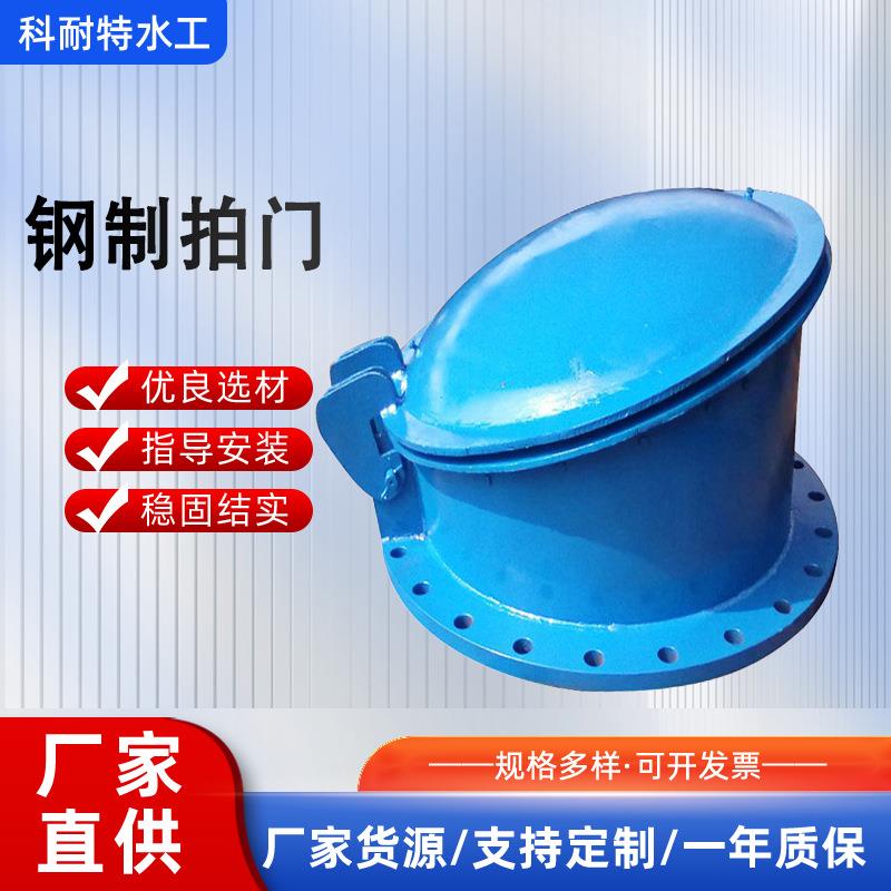 钢制拍门浮箱式玻璃钢拍门法兰拍门泵站雨水市政水管道防倒灌拍门