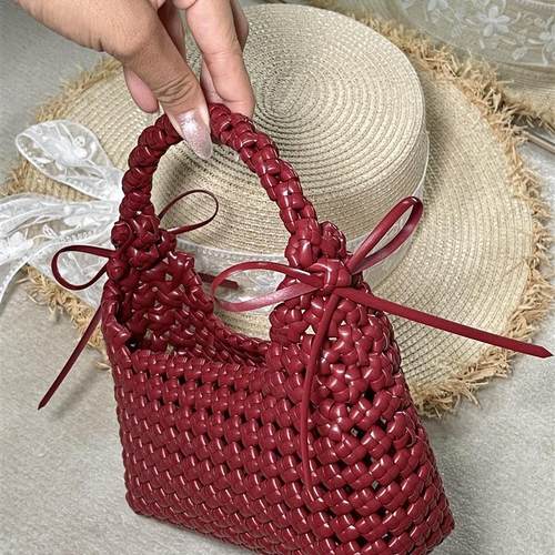 藤条编织材料包包手工diy生日礼物送女友闺蜜编织菜篮子包通勤包