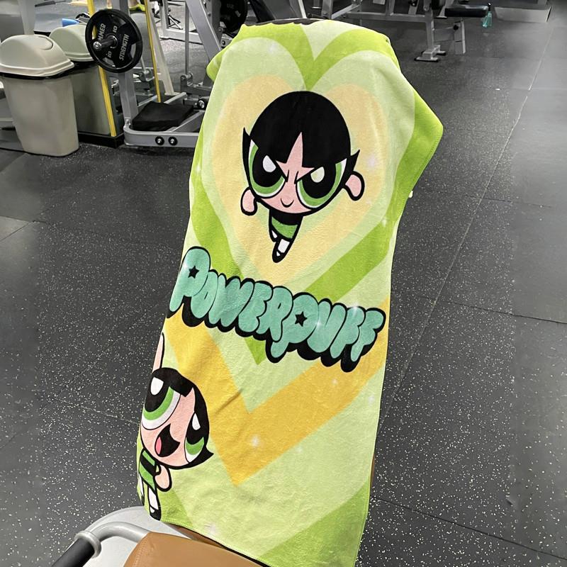 飞天小女警运动汗巾健身房隔脏毛巾器械撸铁垫布铺巾普拉提吸汗