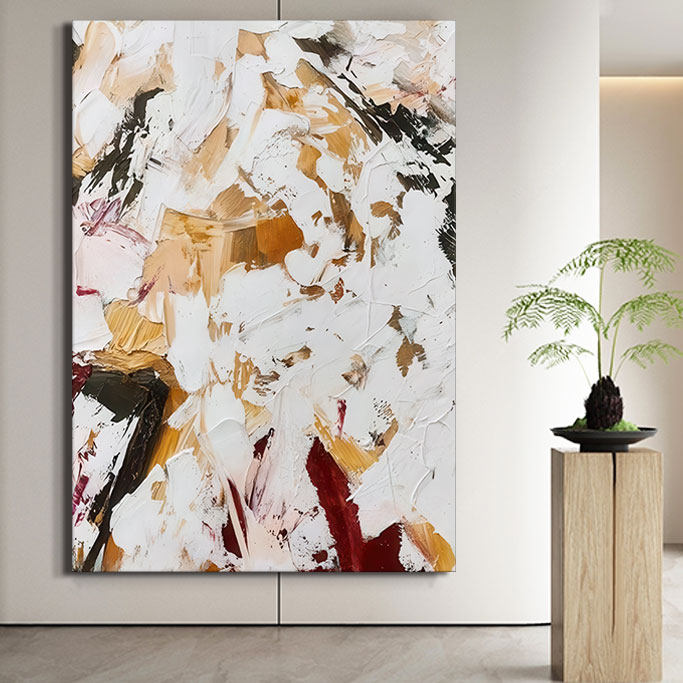 大芬村手绘肌理家居装饰画简约现代客厅餐厅挂画抽象几何酒店油画